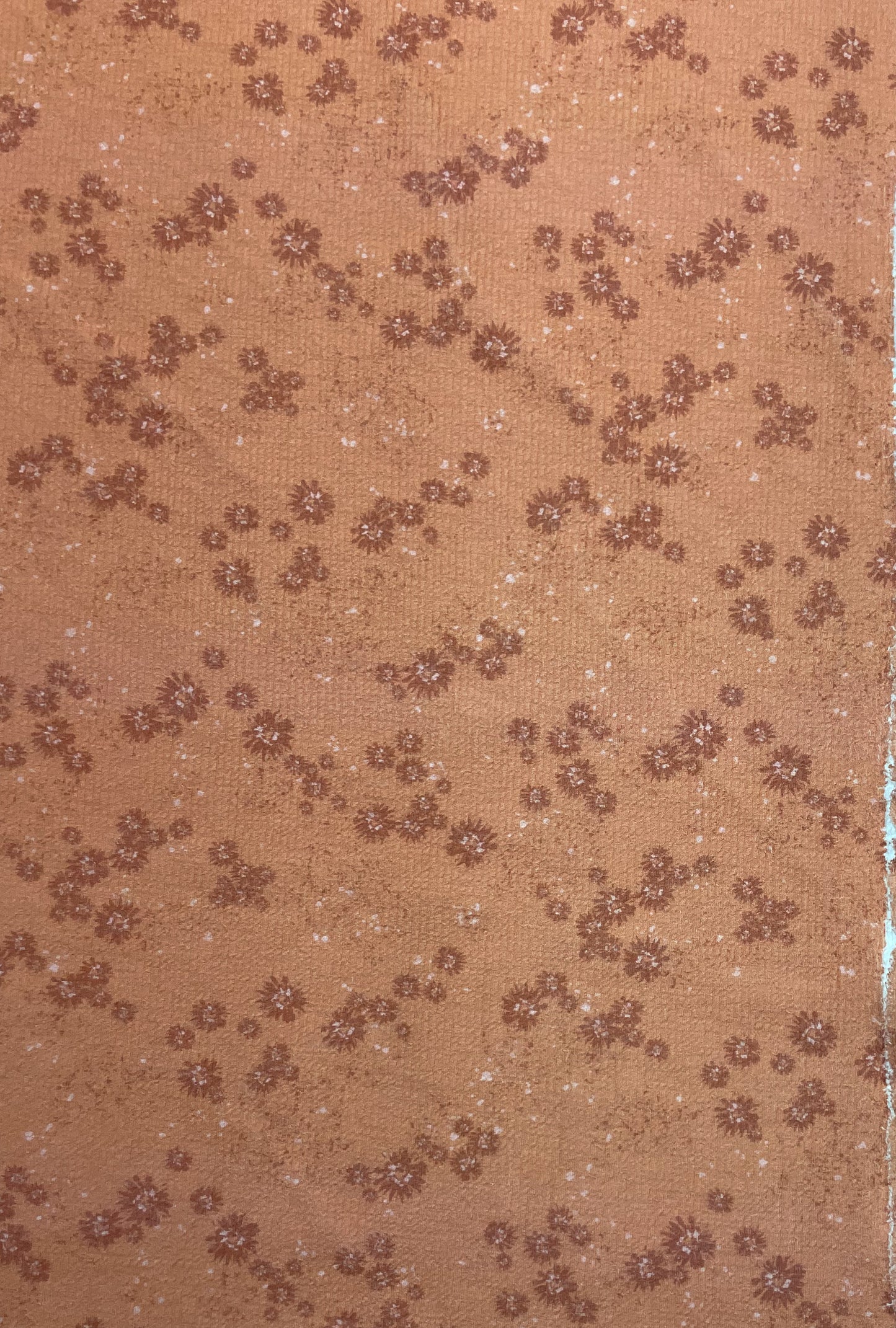 Flaw & Quality Notice Below | Faith Floral | Pebble Stone Knit Fabric