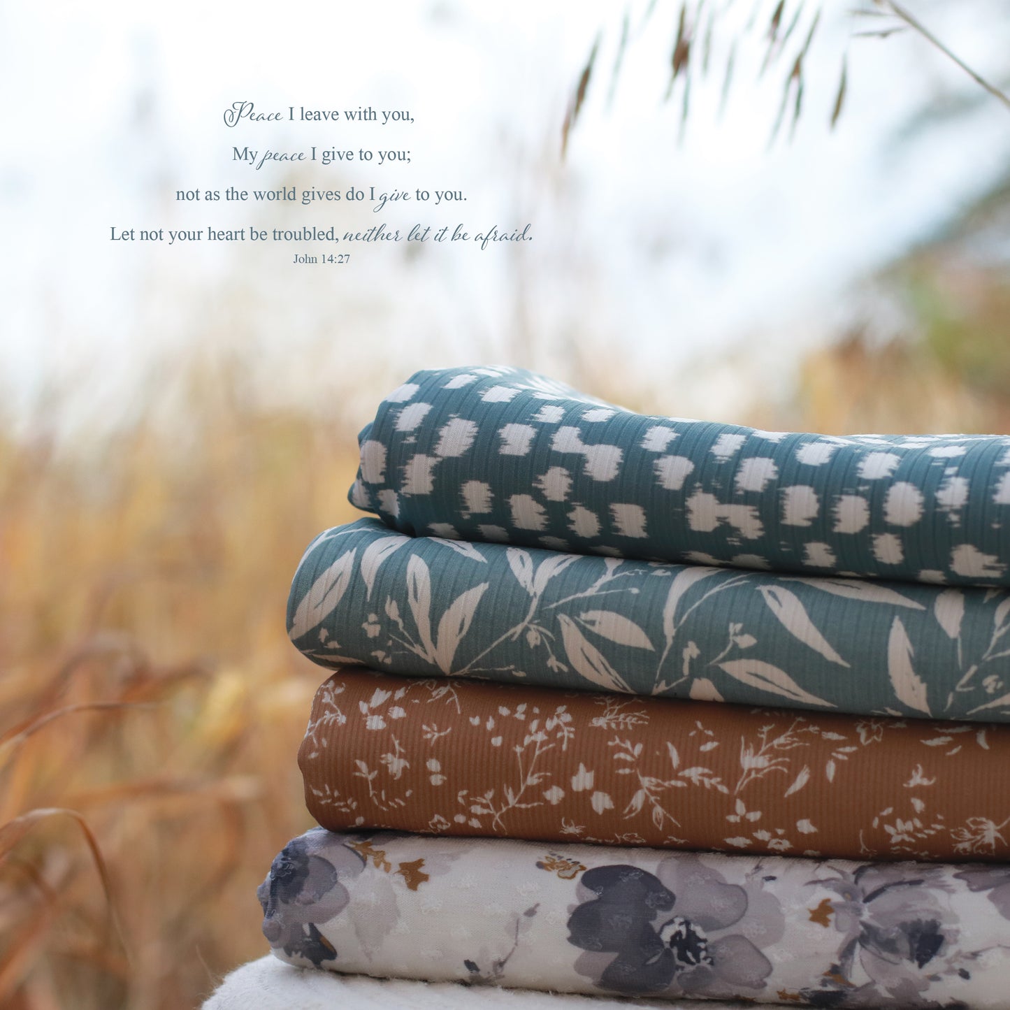 Smudged Dots in Slate Blue | Unbrushed Rib Knit Fabric