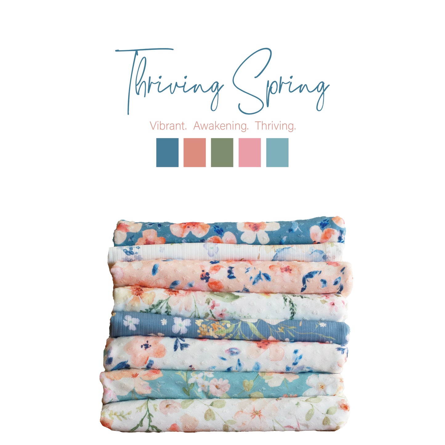 Penelope Floral in White | Swiss Dot Knit Fabric