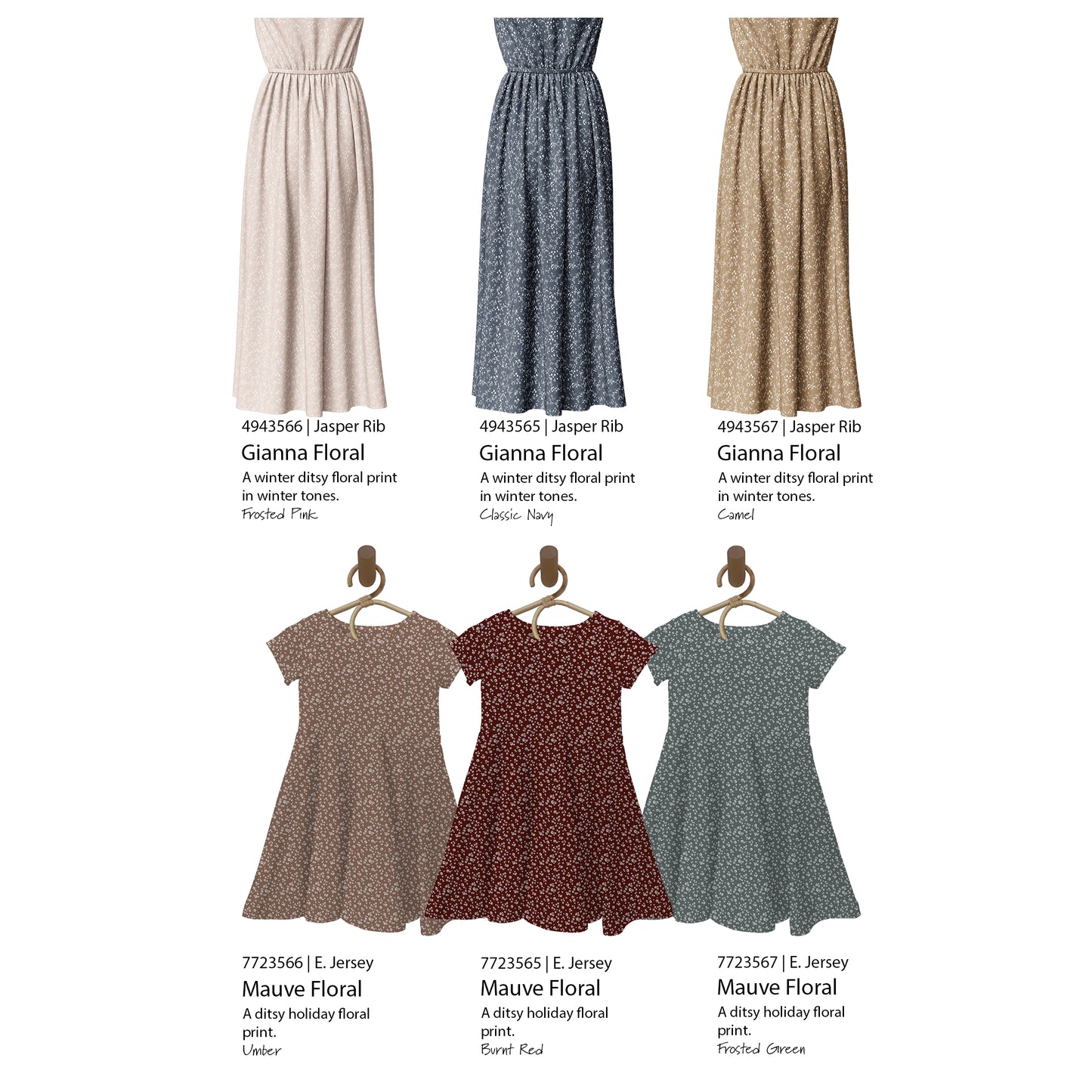 Gianna Floral in Pink | Jasper Rib Knit Fabric