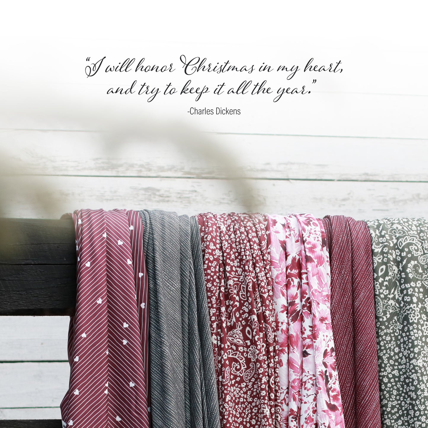 Rain Stripes in Burgundy | Unbrushed Rib Knit Fabric