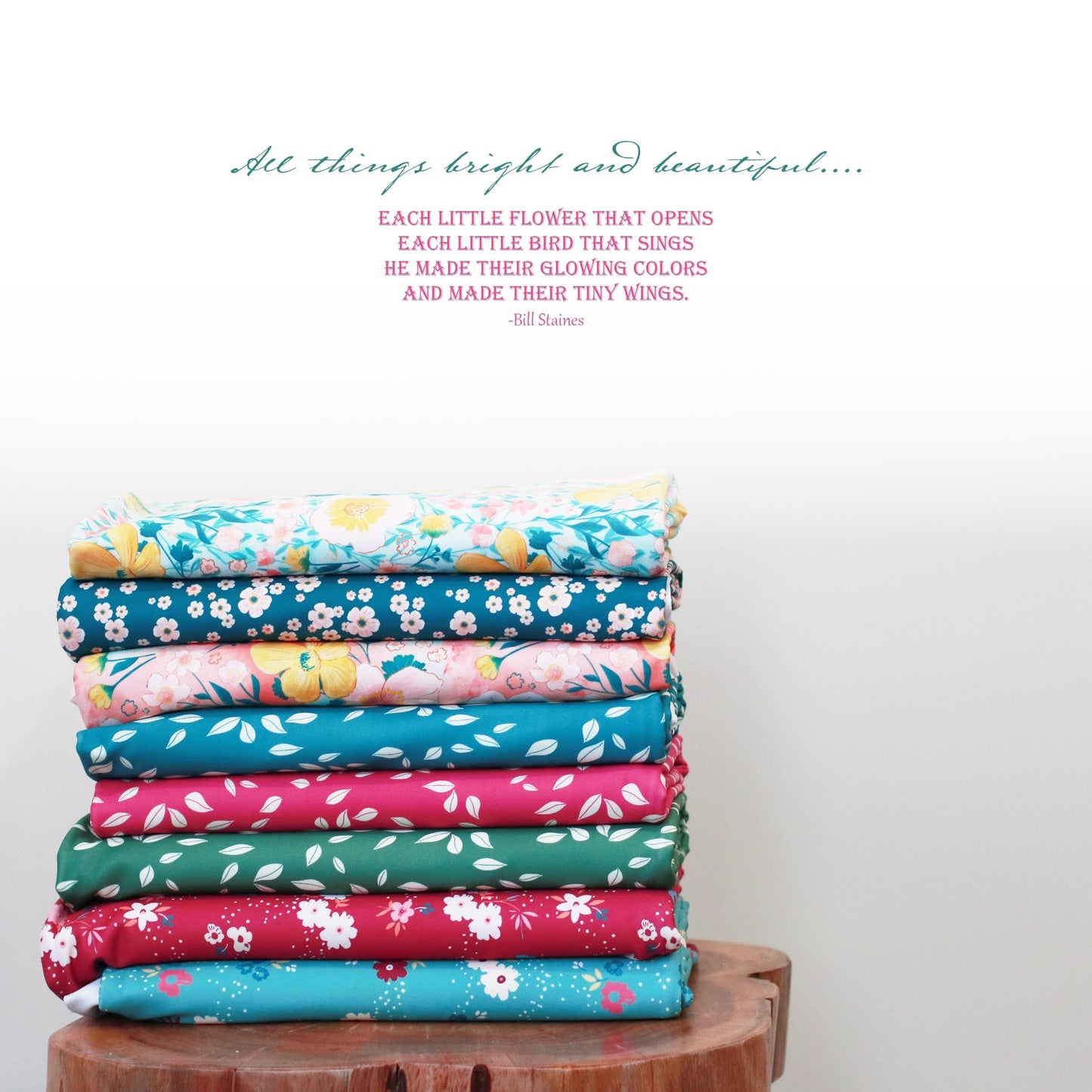 Melody Floral in Deep Pink | Eureka Jersey Knit Fabric