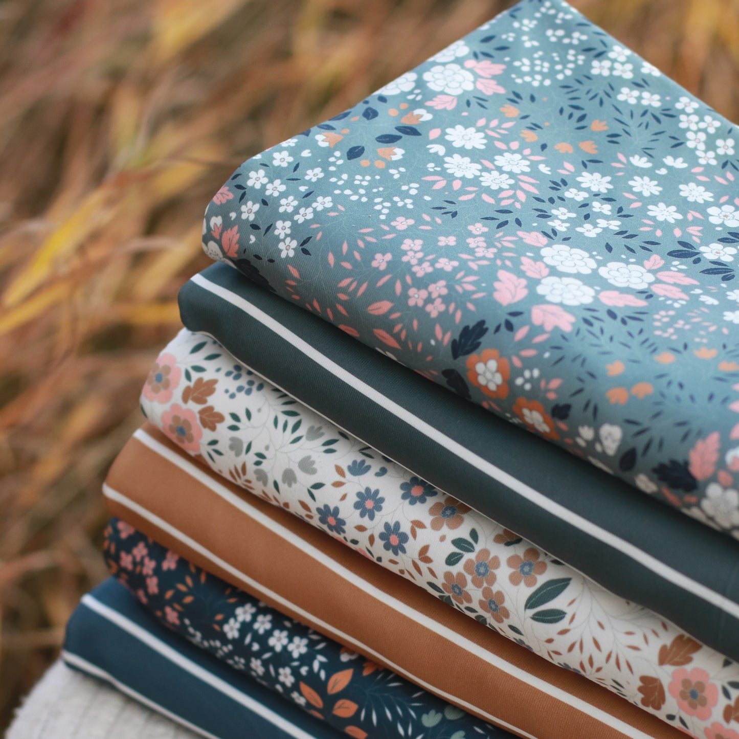 Shiloh Floral in Green | Eureka Jersey Knit Fabric