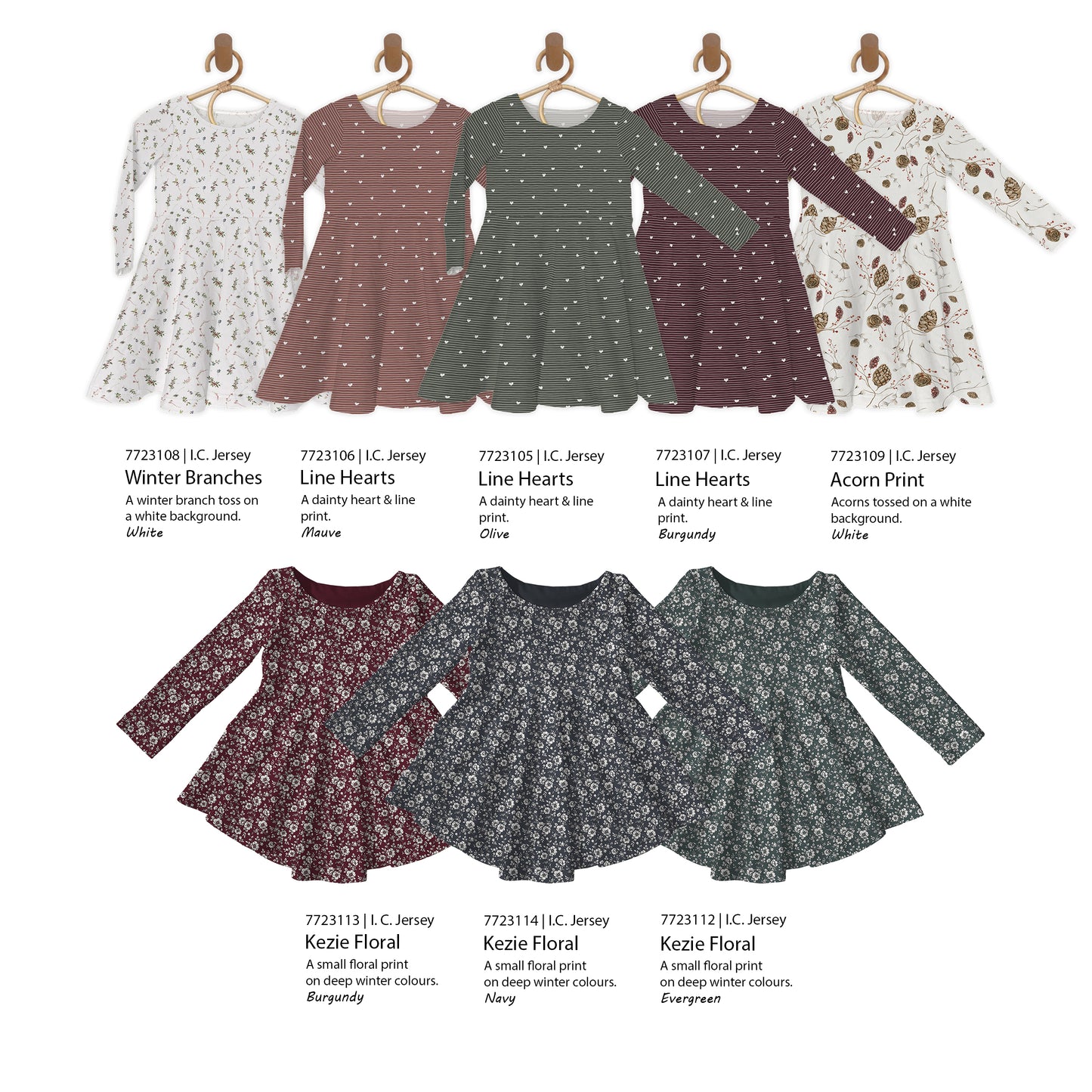 Kezie Floral in Navy | Imitation Cotton Jersey Knit Fabric