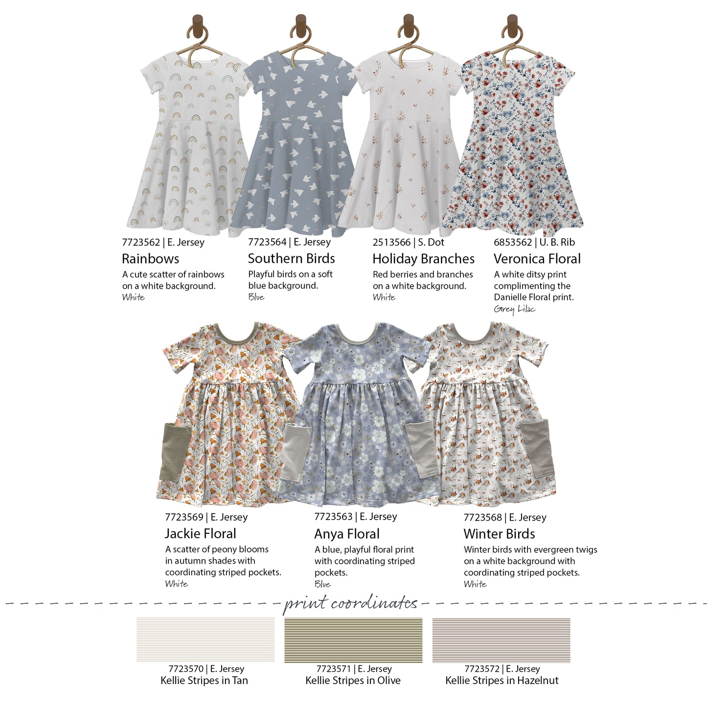 Kellie Stripes in Olive | Eureka Jersey Knit Fabric