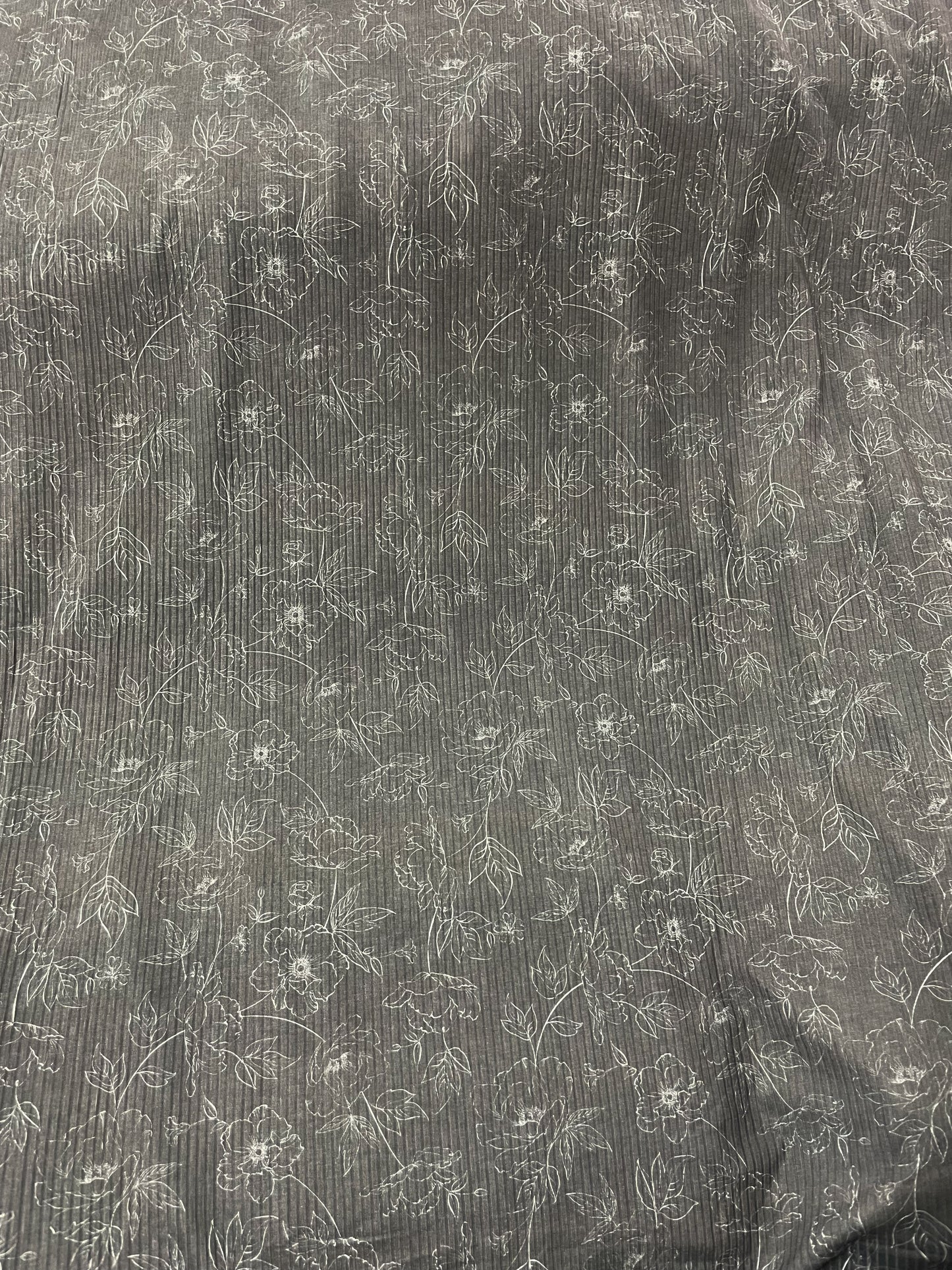 Discolored Note Below | Eleanor in Green | Unbrushed Rib Knit Fabric