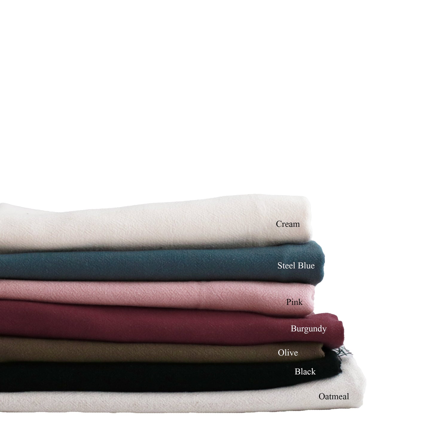 Linen Blend Woven Fabric | Black