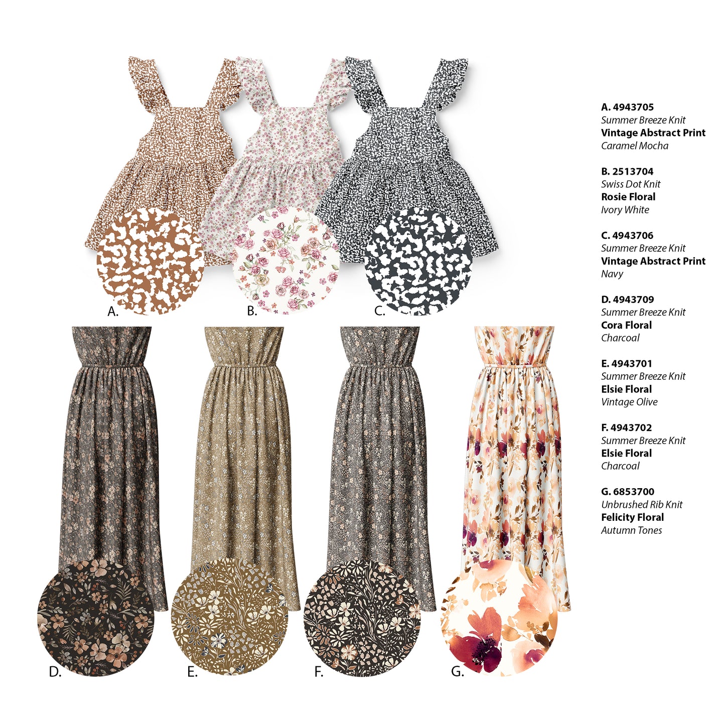 Rosie Floral | Swiss Dot Knit Fabric