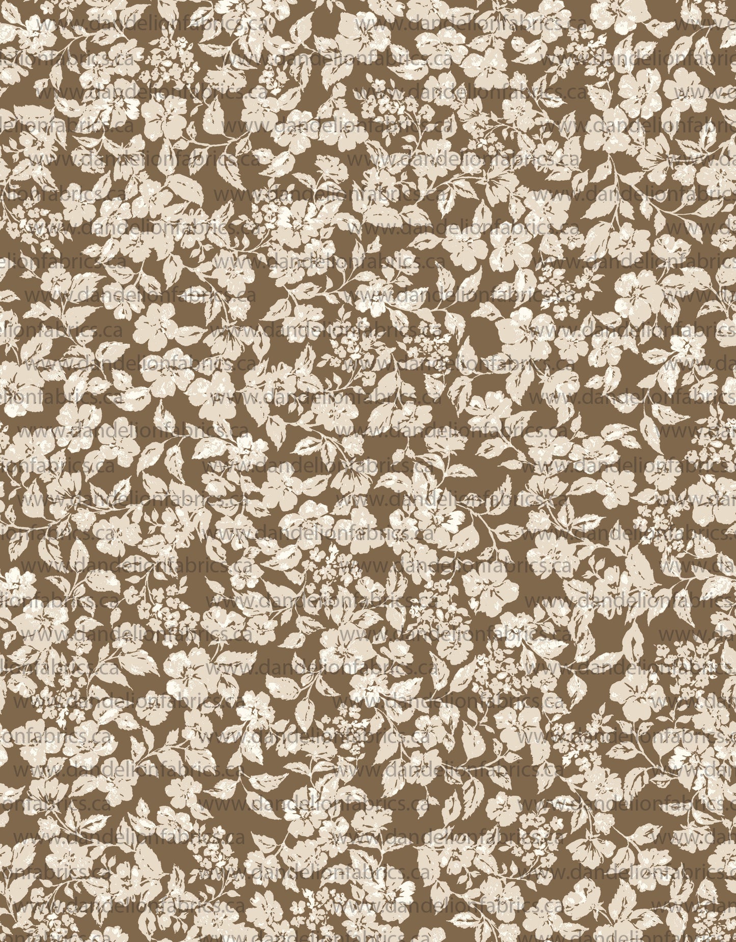 Bonnie Floral in Vintage Olive | Summer Breeze Knit Fabric