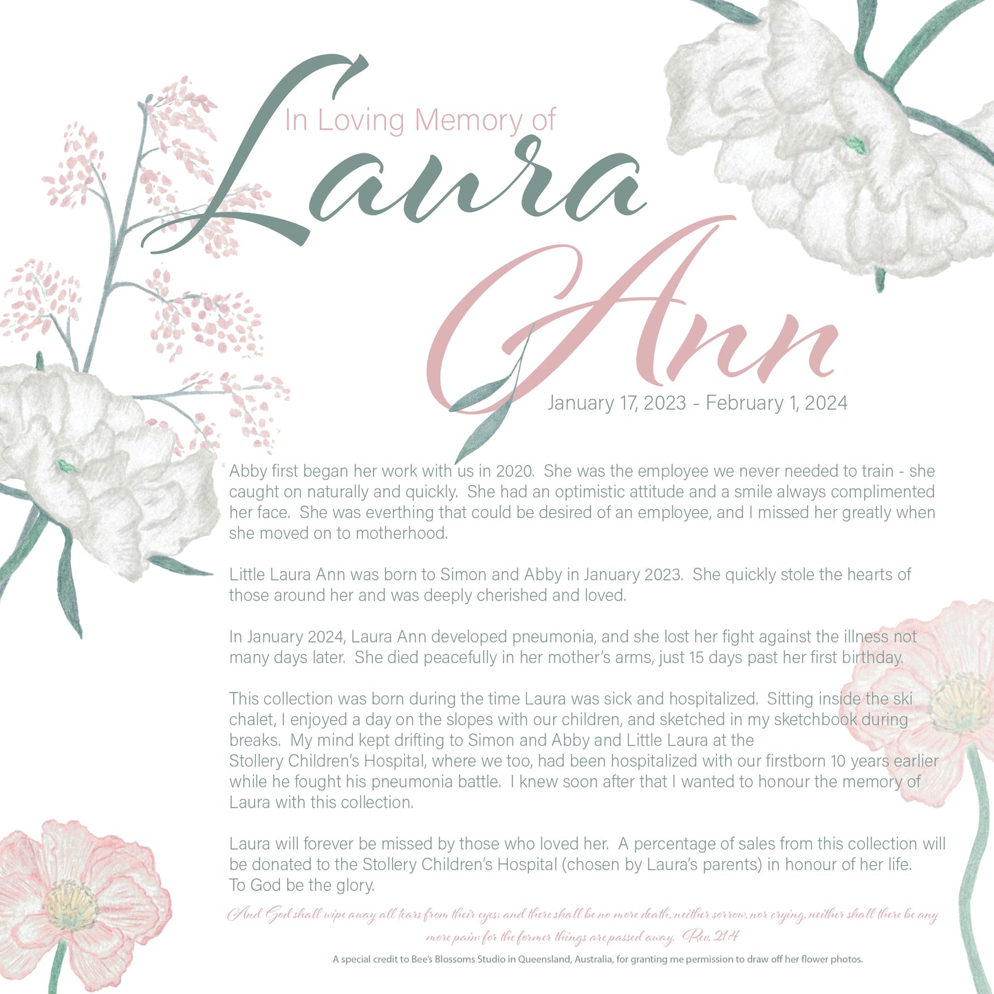 Mini Laura Ann Floral | Swiss Dot Knit Fabric