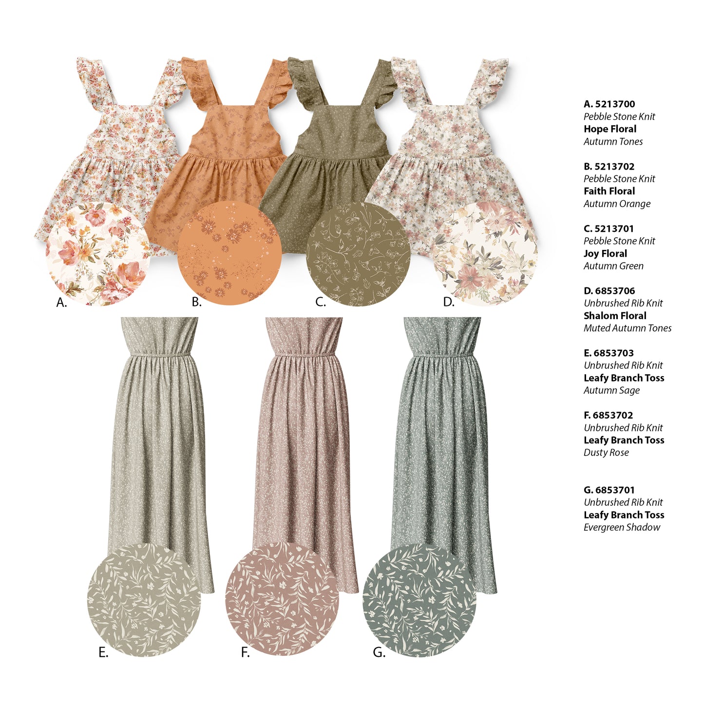 Hope Floral | Pebble Stone Knit Fabric