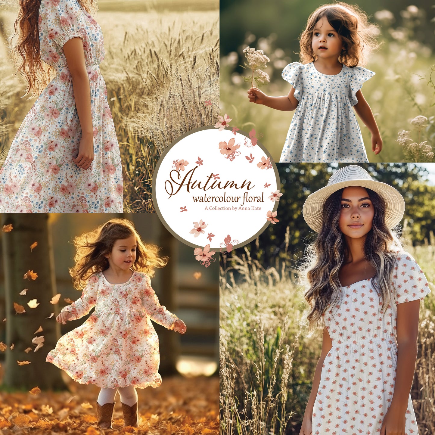 Bree Floral | Unbrushed Rib Knit Fabric