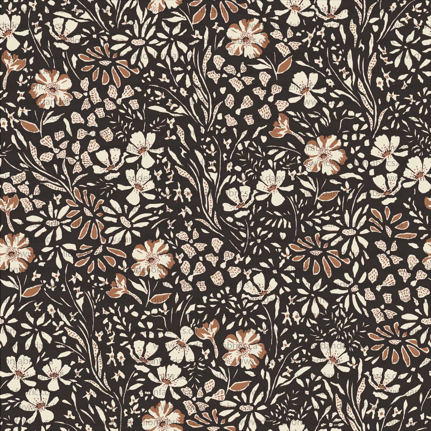 Elsie Floral in Charcoal | Summer Breeze Knit Fabric
