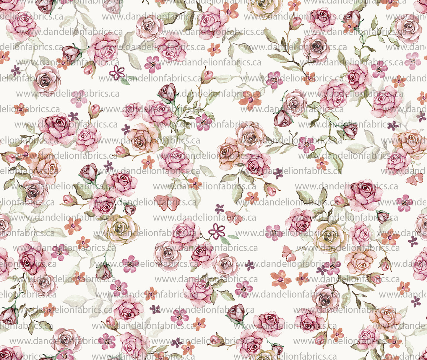 Rosie Floral | Swiss Dot Knit Fabric