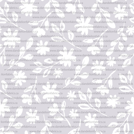 Meredith Floral in Grey Lilac | Eureka Jersey Knit Fabric