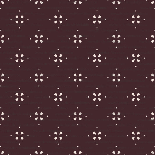 Flaw Note, See Below | Diamond Print in Burgundy | Mini Rib Knit Fabric