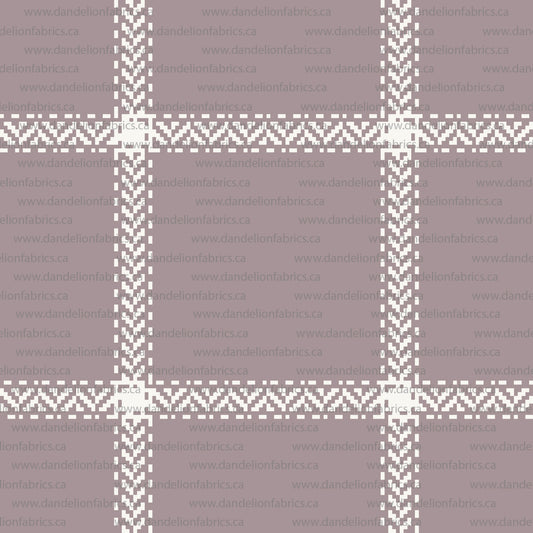 Window Plaid in Dusty Lilac | Jasper Rib Knit Fabric