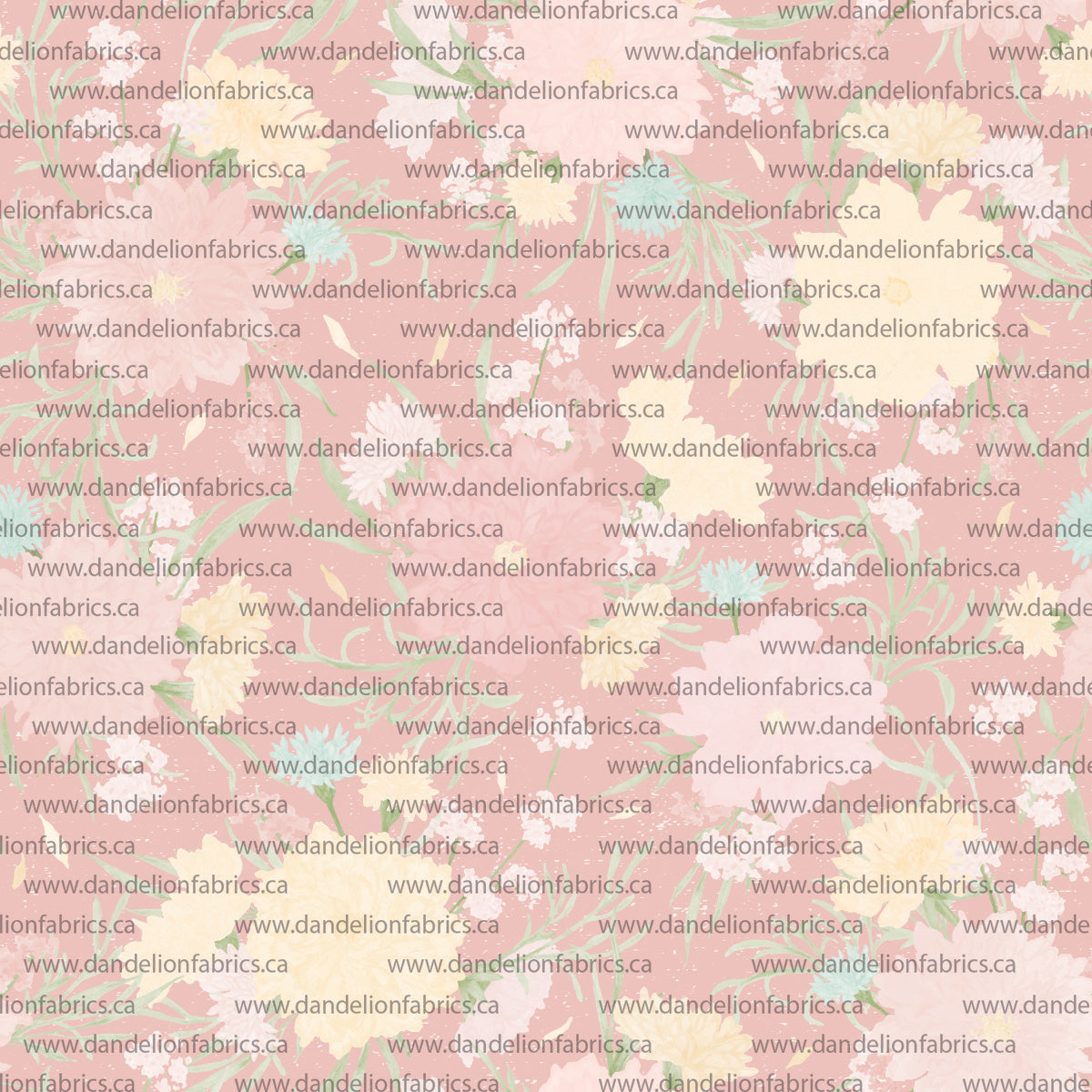 Elizabeth Floral in Spring Pink | Swiss Dot Knit Fabric