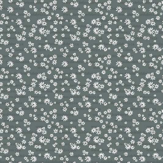 Mauve Floral in Frosted Green | Eureka Jersey Knit Fabric