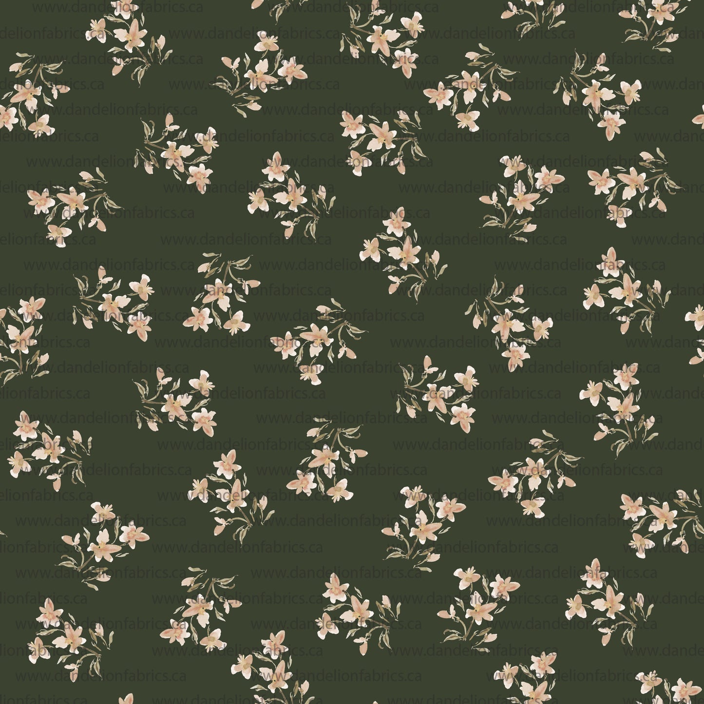 Quality Disclaimer Below | Carol Floral in Deep Green | Pebble Stone Knit Fabric