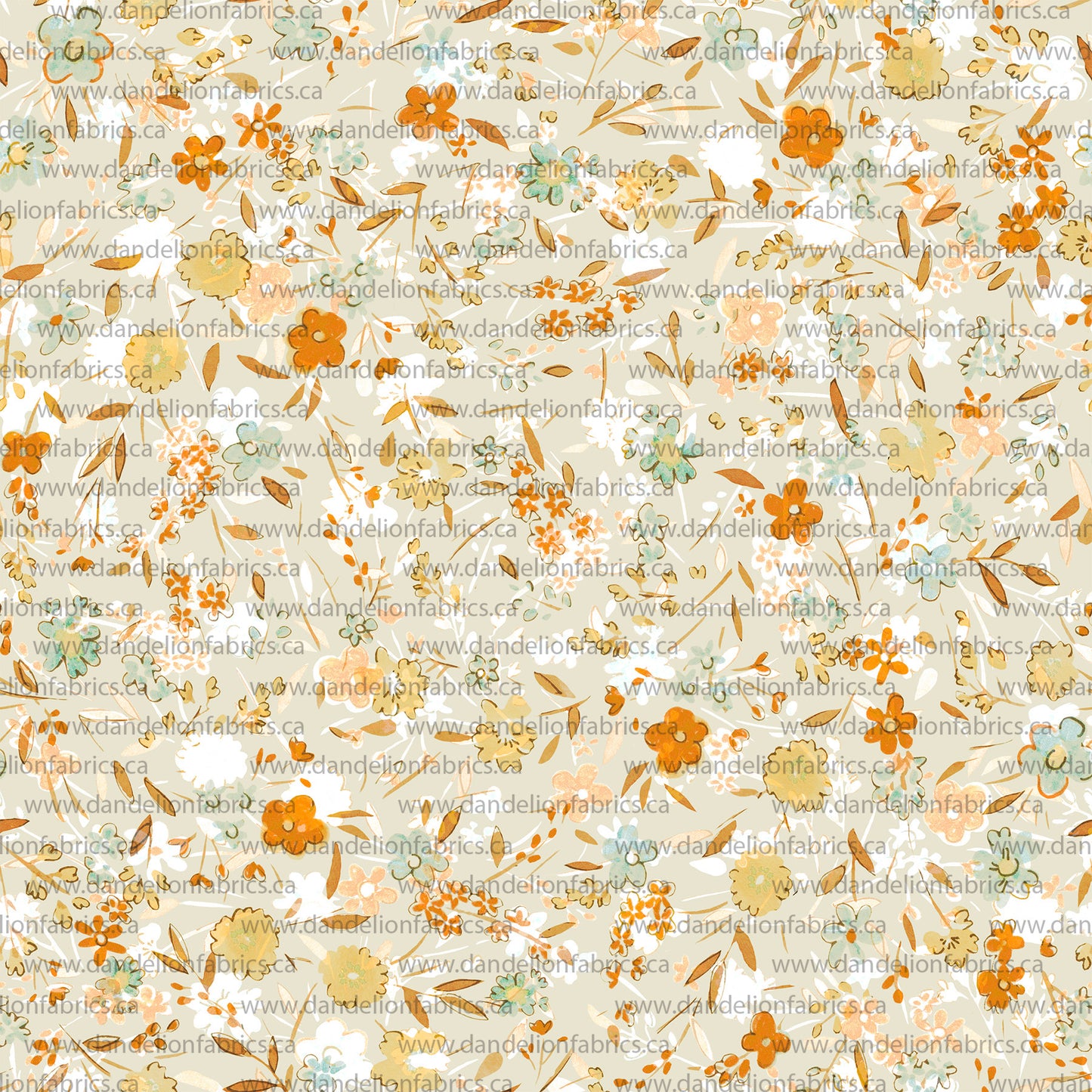 Everlie Floral in Shades of Autumn | Eureka Jersey Knit Fabric