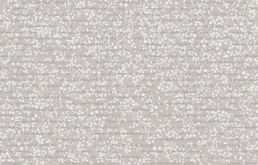 Gracie Floral in Mushroom | Mini Rib Knit Fabric