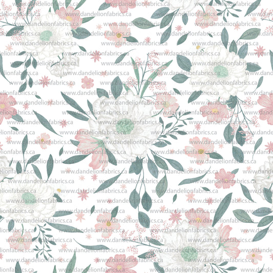 Laura Ann Floral | Swiss Dot Knit Fabric