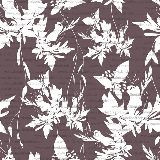 Quality Disclaimer Below | Whitney Floral in Plum | Pebble Stone Knit Fabric