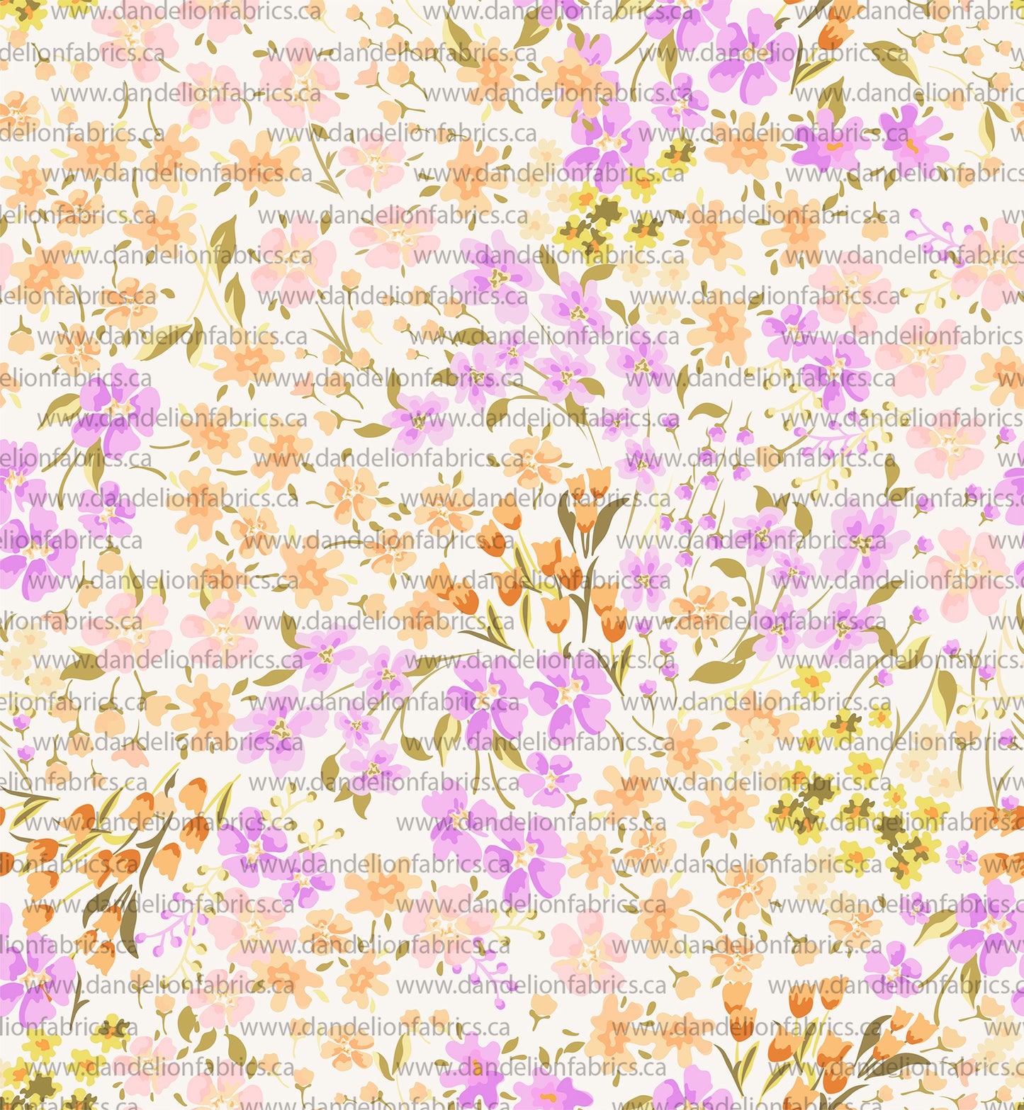 Arya Floral in Purple | Swiss Dot Knit Fabric