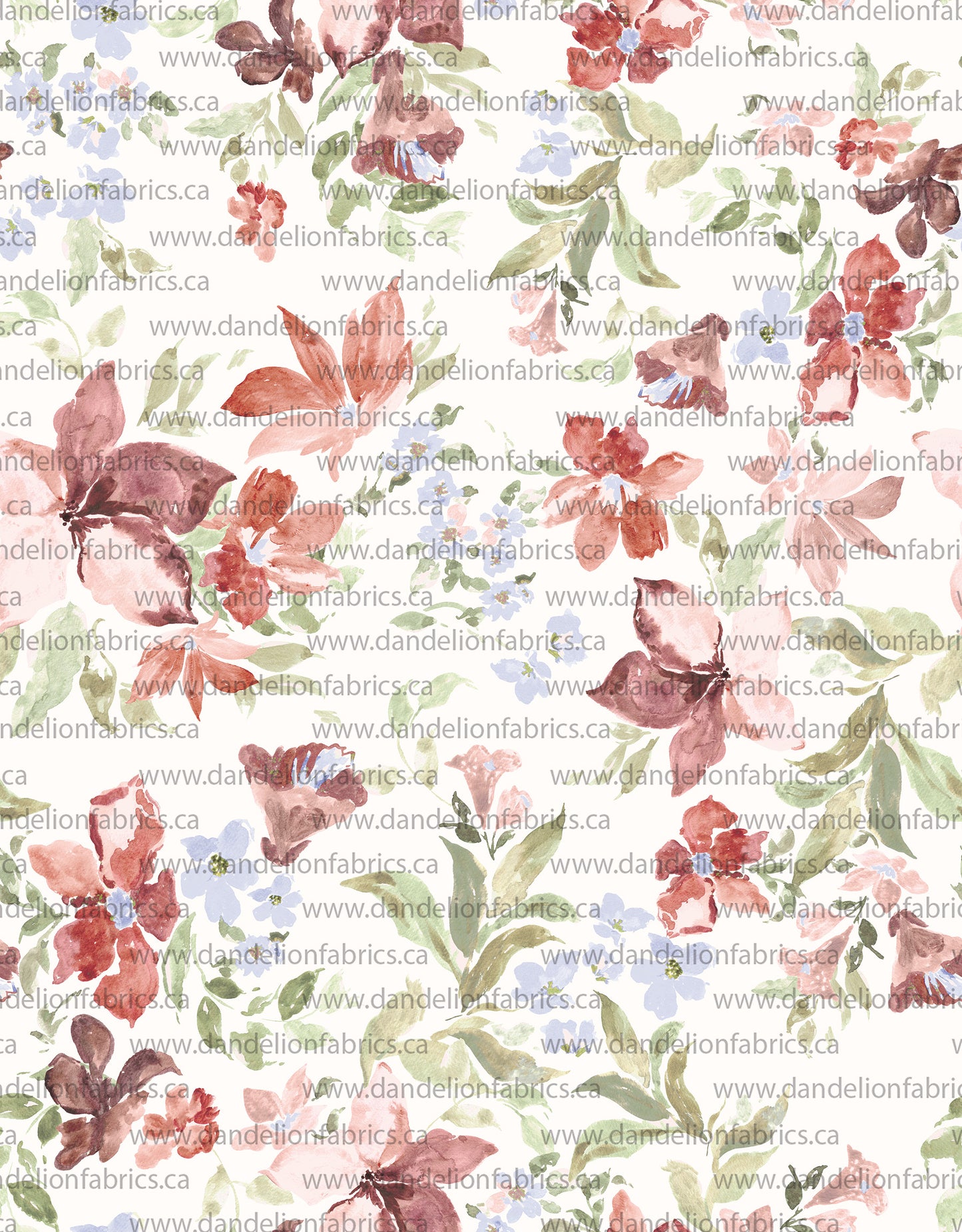 Monica Floral | Unbrushed Rib Knit Fabric