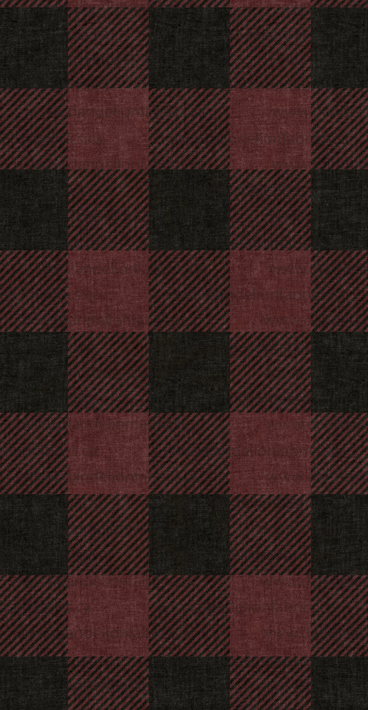 Buffalo Plaid in Deep Red | Eureka Jersey Knit Fabric