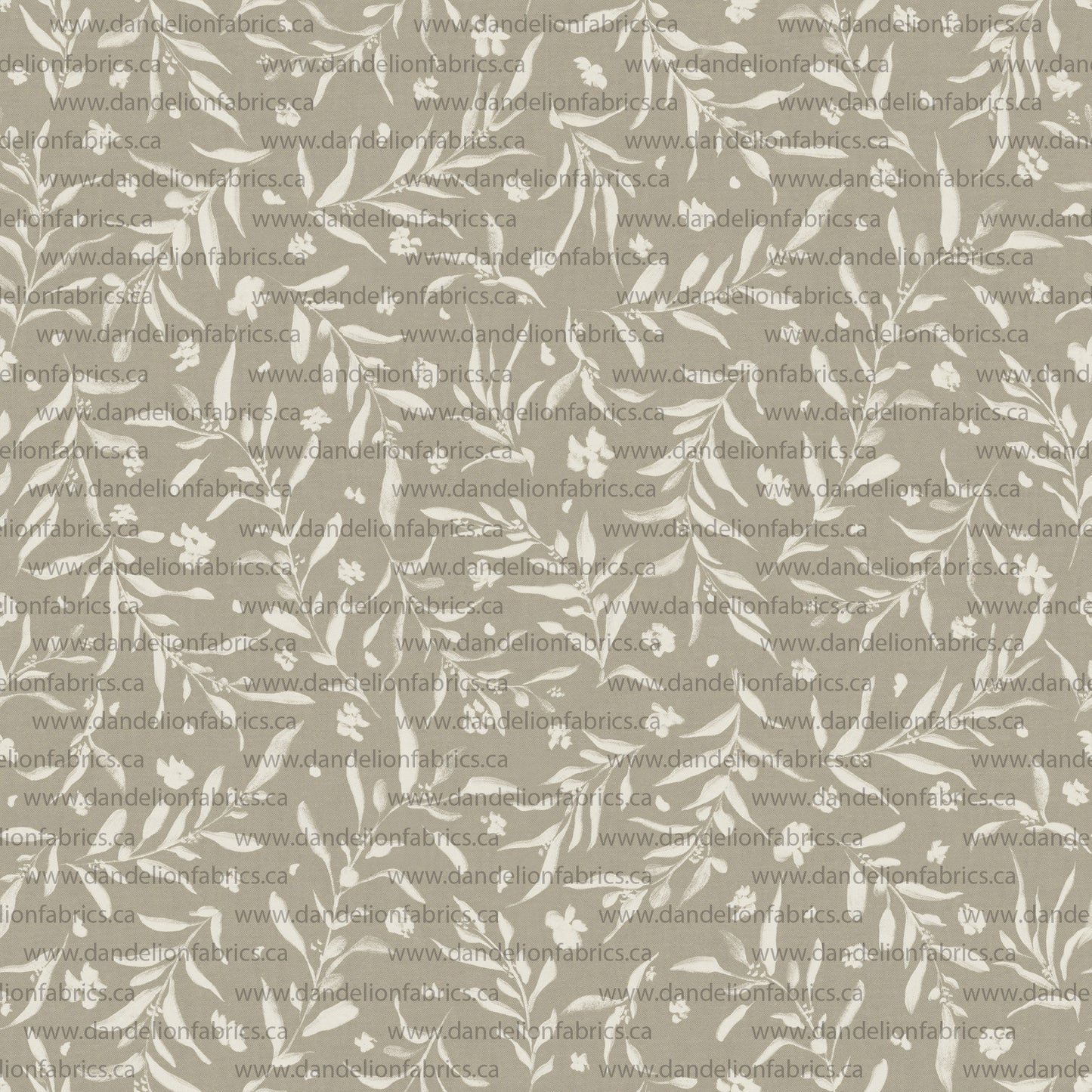 Leafy Branch Toss in Autumn Sage | Unbrushed Rib Knit Fabric