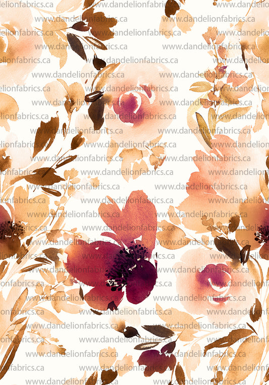 Felicity Floral | Unbrushed Rib Knit Fabric