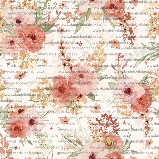 Catherine Floral | Swiss Dot Knit Fabric