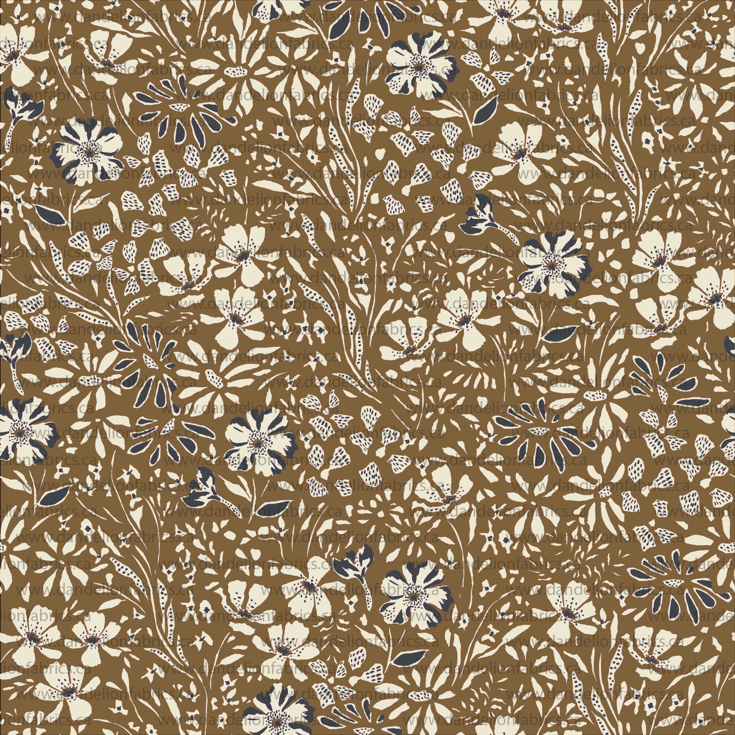 Elsie Floral in Vintage Olive | Summer Breeze Knit Fabric