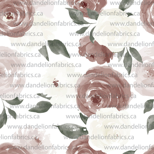 Marcie Floral | Swiss Dot Knit Fabric