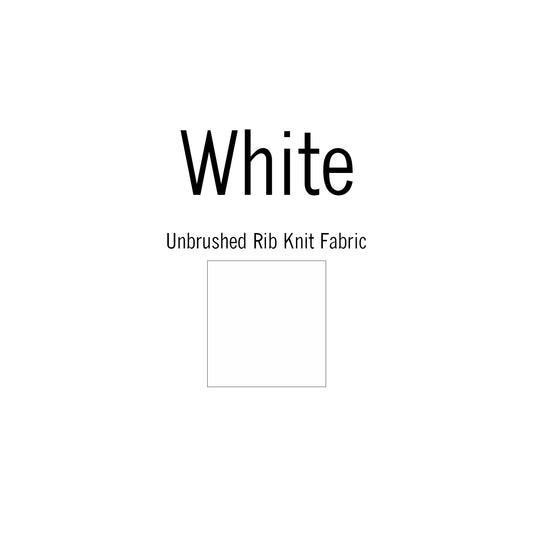 White Solid | Unbrushed Rib Knit Fabric