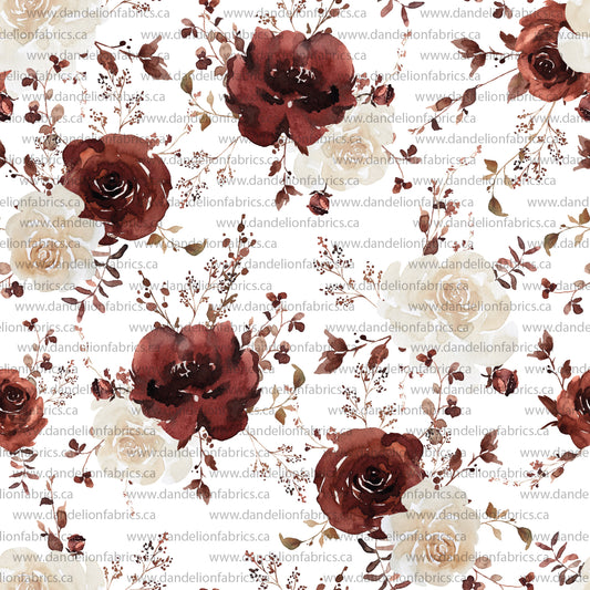 Gloria Floral | Swiss Dot Knit Fabric