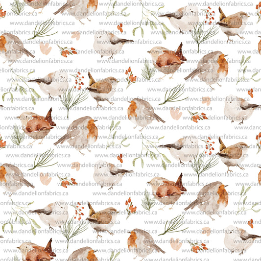 Winter Birds | Eureka Jersey Knit Fabric